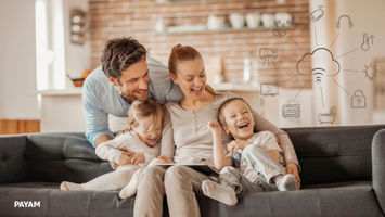 family in smart home